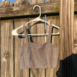 Plaid Cropped Tank Top